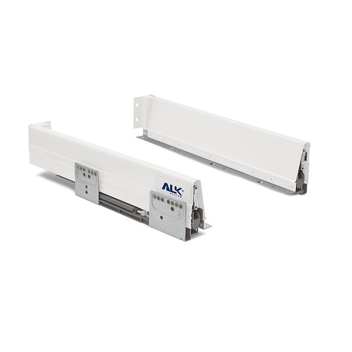 Herrajes Alk Cajon H90 Extraccion Total Blanco 400mm Herrajes Alk Cajon H90 Extraccion Total Blanco 400mm