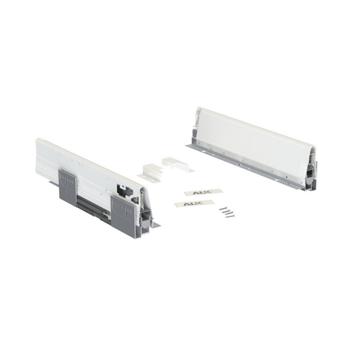 Herrajes Alk Cajon H90 Extraccion Total Blanco 400mm Herrajes Alk Cajon H90 Extraccion Total Blanco 400mm