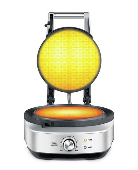 Sage SWM520BSS4EEU1 Gofrera Clásica Circular The No-Mess Waffle Acero Inox Cepillado