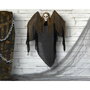 Calavera Decorativa Colgante Gigante 130 cm Con Capucha Negra Y Efectos Sonoros