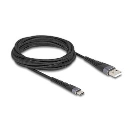 DeLOCK Cable USB 2.0 Tipo-A a Tipo-C 3m Negro