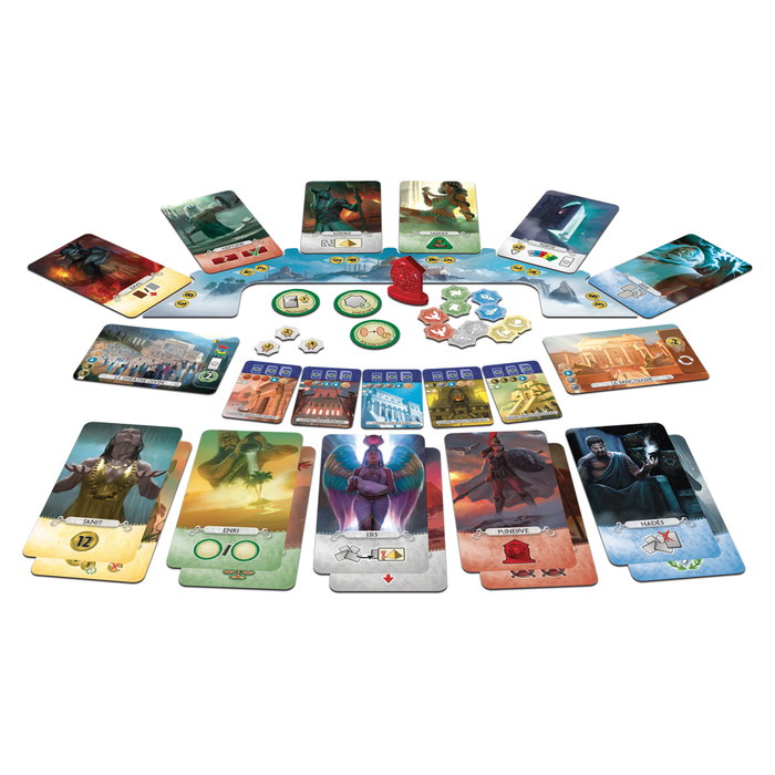 Repos Production 7 Wonders: Duel - Pantheon Expansión Juego Mesa 2 Jugadores Juego Cartas Estratégico Español para 10+ Años