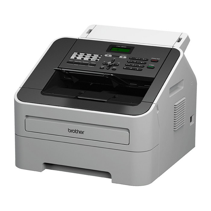 Brother FAX-2840 Fax Laser Monocromo Super G3 con Módem 33.6Kbps, Copiadora, Pantalla LCD y Conectividad ITU-T G3