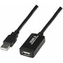 Nanocable 10.01.0213 Cable Prolongador USB 2.0 Macho a Hembra 15m Negro