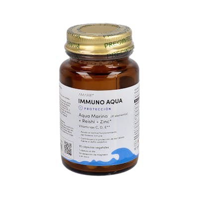 AMAR81 Immuno Aqua 30 Cápsulas - Sistema Inmune con Reishi, Zinc, Vitaminas C, D y E
