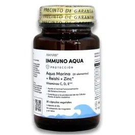 AMAR81 Immuno Aqua 30Cap - Complemento Alimenticio con Extracto de Agua de Mar Bajo en Sodio, Reishi, Zinc y Vitaminas C, D, E para Apoyo Inmunológico y Antioxidante