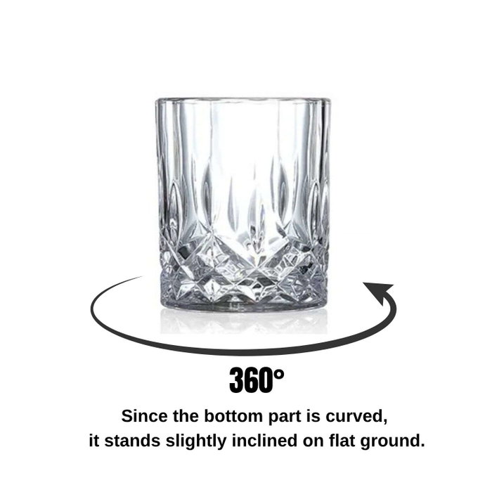 Hermia Set de Copas de Whisky de Vidrio Transparente - 2 Piezas