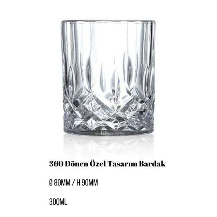 Hermia Set de Copas de Whisky de Vidrio Transparente - 2 Piezas