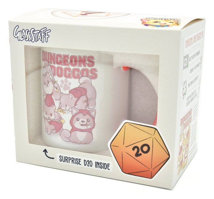 Glassstaff Regalo Taza & dados D20 Dungeons & Doggos