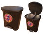 PLASTIKEN Cubo Pedal Nature Negro 30L+18L
