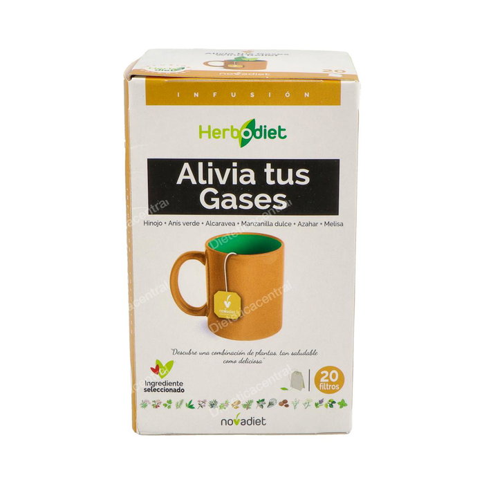 Novadiet Herbodiet Infusión Alivia Tus Gases, Apoyo Digestivo, 20 Filtros Novadiet Herbodiet Infusión Alivia Tus Gases, Apoyo Digestivo, 20 Filtros