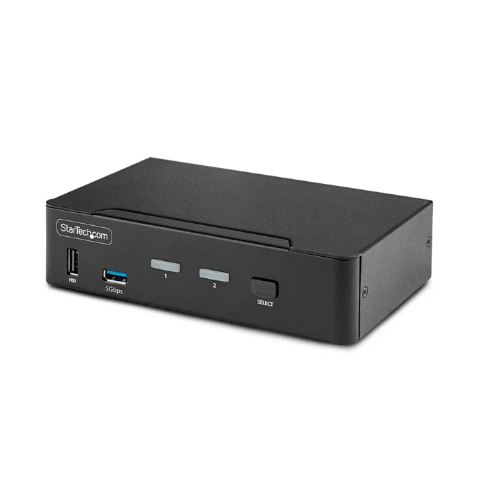 StarTech.com KVM Switch DisplayPort 1.4 de 2 Puertos - 8K 60Hz / 4K 144Hz - 2x USB 3.0, 4x USB 2.0 - 2-Port 8K KVM-Switch