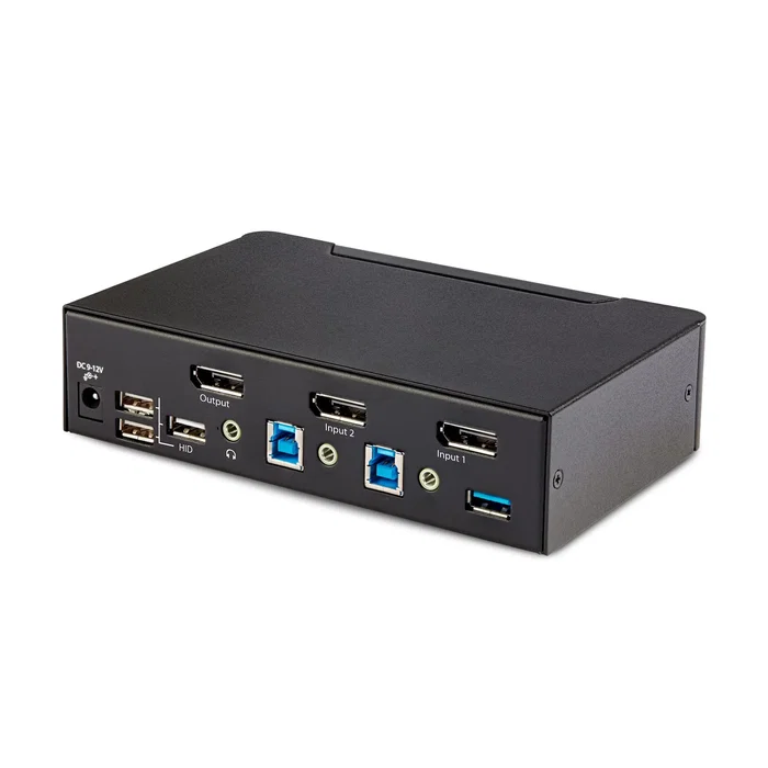 StarTech.com KVM Switch DisplayPort 1.4 de 2 Puertos - 8K 60Hz / 4K 144Hz - 2x USB 3.0, 4x USB 2.0 - 2-Port 8K KVM-Switch