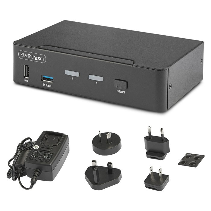 StarTech.com Switch KVM DisplayPort de 2 Puertos 8K60/4K144 Negro StarTech.com Switch KVM DisplayPort de 2 Puertos 8K60/4K144 Negro