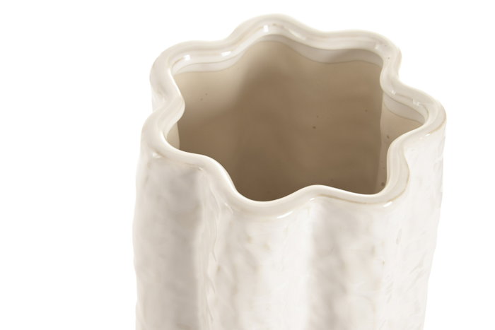 DKD Home Decor Jarrón de Gres Blanco 19x19x37 cm