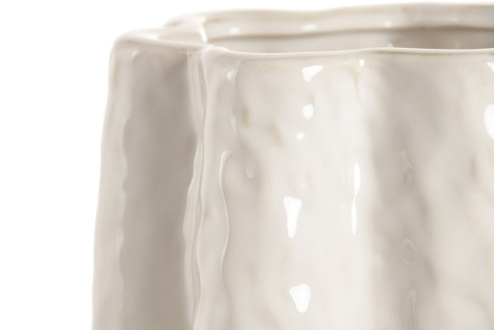 DKD Home Decor Jarrón de Gres Blanco 19x19x37 cm