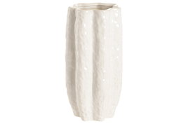 DKD Home Decor Jarrón de Gres Blanco 19x19x37 cm