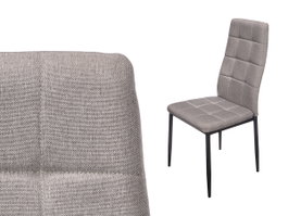 GIFTDECOR Silla de respaldo alto en loneta gris