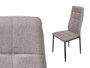 GIFTDECOR Silla de respaldo alto en loneta gris