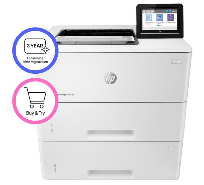 HP LaserJet Enterprise M507x Impresora Láser Monocromo con Dúplex y Wi-Fi HP LaserJet Enterprise M507x Impresora Láser Monocromo con Dúplex y Wi-Fi