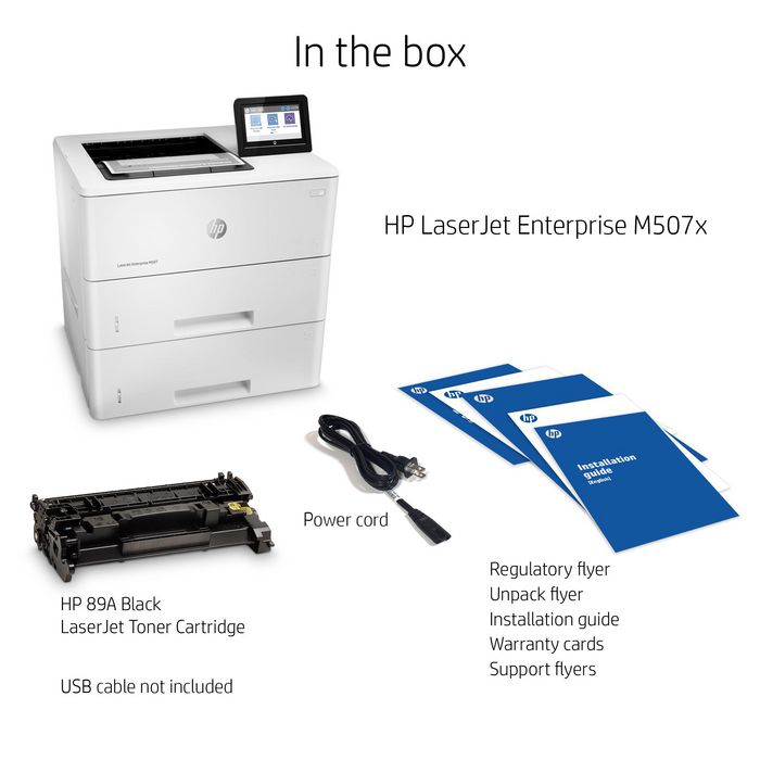 HP LaserJet Enterprise M507x Impresora Láser Monocromo con Dúplex y Wi-Fi HP LaserJet Enterprise M507x Impresora Láser Monocromo con Dúplex y Wi-Fi