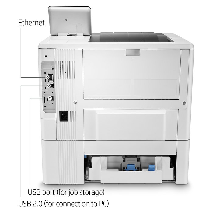 HP Impresora LaserJet Enterprise M507x, Láser, A4, 43 ppm, WiFi, Ethernet, Duplex Automático, 1200x1200 DPI, 512 MB, Pantalla Táctil 4.3"