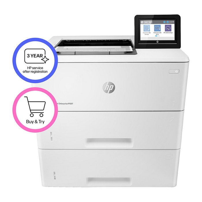 HP LaserJet Enterprise M507x Impresora Láser Monocromo con Dúplex y Wi-Fi HP LaserJet Enterprise M507x Impresora Láser Monocromo con Dúplex y Wi-Fi