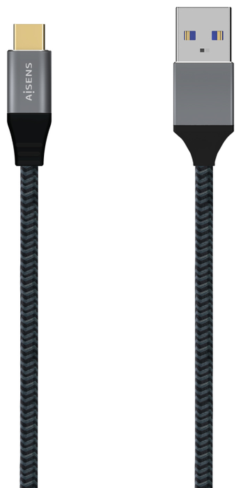 Aisens Cable USB 3.1 Gen2 Aluminio 10Gbps 3A USB-C a USB-A 2m Gris Aisens Cable USB 3.1 Gen2 Aluminio 10Gbps 3A USB-C a USB-A 2m Gris