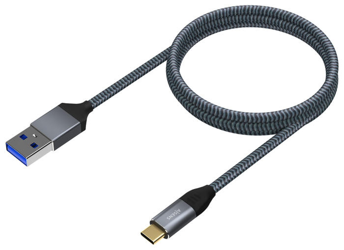 Aisens Cable USB 3.1 Gen2 Aluminio 10Gbps 3A USB-C a USB-A 2m Gris Aisens Cable USB 3.1 Gen2 Aluminio 10Gbps 3A USB-C a USB-A 2m Gris