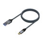 Aisens Cable USB 3.1 Gen2 Aluminio 10Gbps 3A USB-C a USB-A 2m Gris