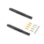 Emuca Juego de soportes plegables para estante, longitud 303mm, Acero, Pintado negro