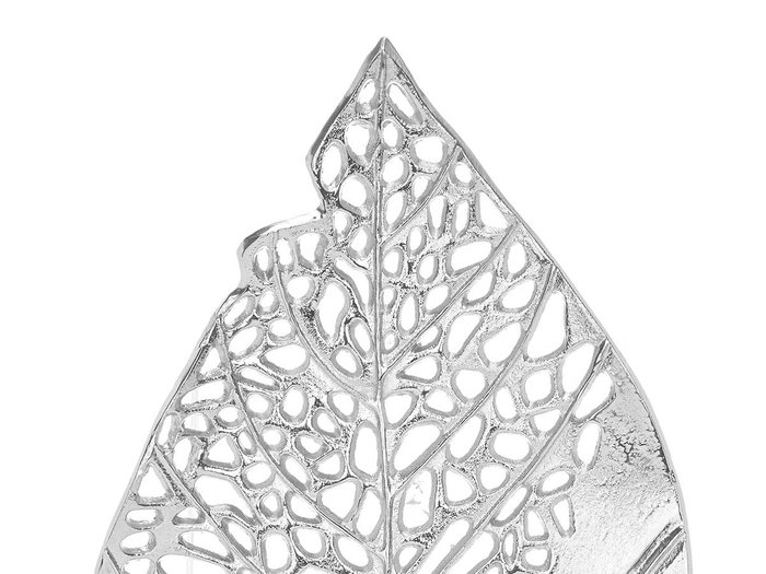 Giftdecor Hoja Metal Decoracion Plata 40 cm (Set de 6)