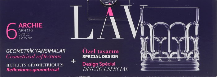 LAV Set 6 Vasos 370 cc Archie (4 Cajas)
