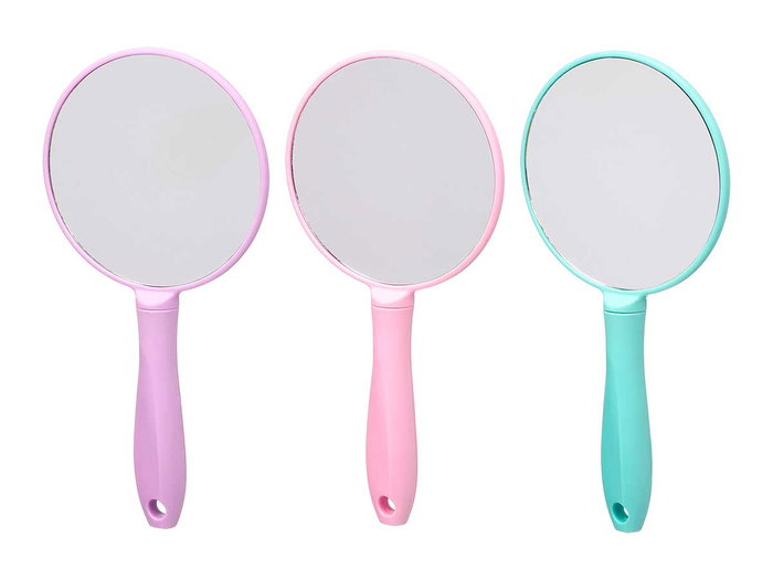 BERILO Espejo de Mano Surtido de 3 Colores (24 Unidades) en Morado, Rosa y Verde BERILO Espejo de Mano Surtido de 3 Colores (24 Unidades) en Morado, Rosa y Verde
