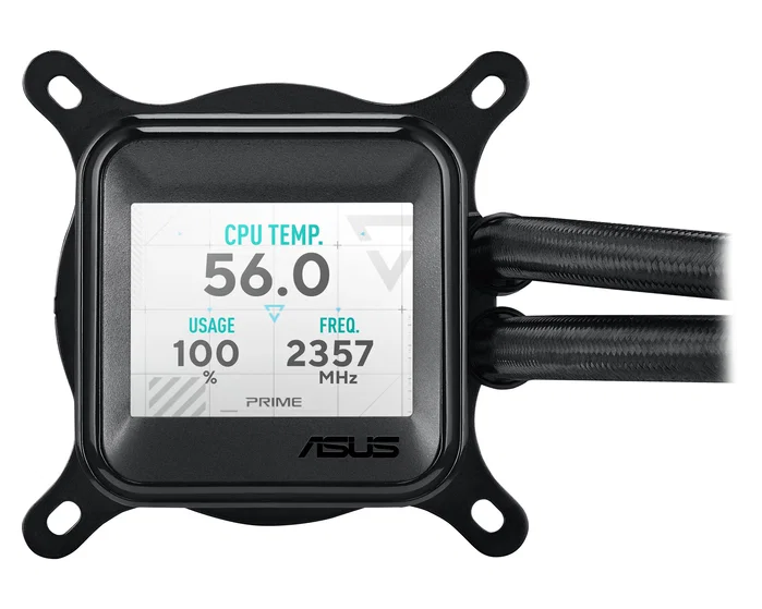 Asus Prime LC 360 ARGB LCD, 3x120mm, Negro