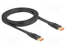 DeLOCK Cable DisplayPort plano 8K 60 Hz 2 m, Negro, 81006