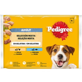 Pedigree Comida Húmeda para Perros Adultos 4 Pack con Pollo y Cordero 13 Bolsitas de 150g