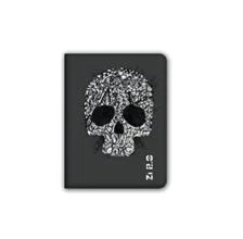 Ziron ZR192 Funda Folio para Tablet Universal 7" (17,8 cm) con Diseño Calavera - Blanco, Modo Espera, 6 Posiciones, Resistente a Rayones y Polvo