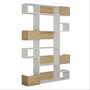 Hanah Home Estantería Niho - Blanco, Roble, 120x171x27 cm