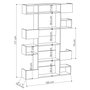 Hanah Home Estantería Niho - Blanco, Roble, 120x171x27 cm