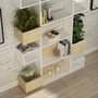 Hanah Home Estantería Niho - Blanco, Roble, 120x171x27 cm