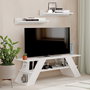 Mueble de TV Alexandra House Living Diagonal Blanco 120 x 40 x 33 cm