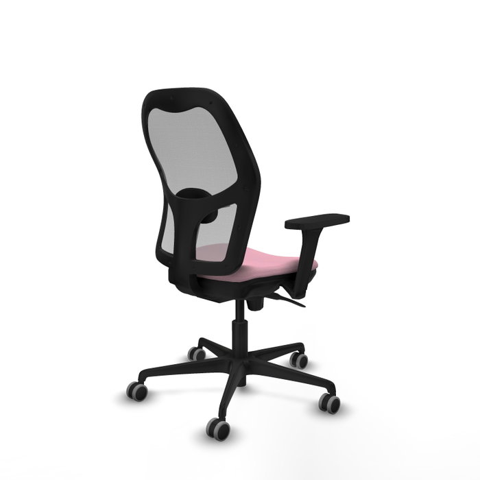 PIQUERAS Y CRESPO Silla de oficina Jorquera con mecanismo Sincro, Tela Rosa y Malla Gris PIQUERAS Y CRESPO Silla de oficina Jorquera con mecanismo Sincro, Tela Rosa y Malla Gris