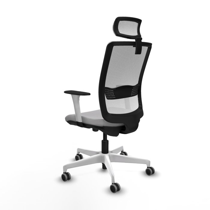 PIQUERAS Y CRESPO Silla de oficina Haches con mecanismo Sincro/Traslack, Gris claro y Blanco PIQUERAS Y CRESPO Silla de oficina Haches con mecanismo Sincro/Traslack, Gris claro y Blanco