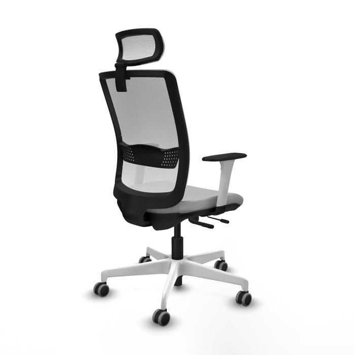 PIQUERAS Y CRESPO Silla de oficina Haches con mecanismo Sincro/Traslack, Gris claro y Blanco PIQUERAS Y CRESPO Silla de oficina Haches con mecanismo Sincro/Traslack, Gris claro y Blanco