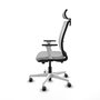 PIQUERAS Y CRESPO Silla de oficina Haches con mecanismo Sincro/Traslack, Gris claro y Blanco
