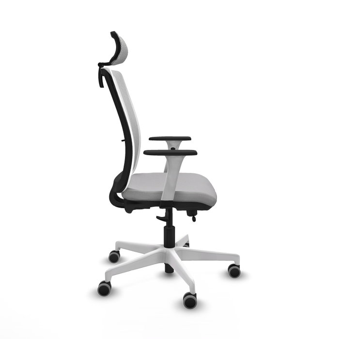 PIQUERAS Y CRESPO Silla de oficina Haches con mecanismo Sincro/Traslack, Gris claro y Blanco PIQUERAS Y CRESPO Silla de oficina Haches con mecanismo Sincro/Traslack, Gris claro y Blanco