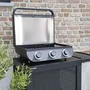 Cook'In Garden Flavo 60 Barbacoa de Gas Independiente con 3 Quemadores Rectos de Acero Inoxidable y 8.4 kW de Potencia con Encendido Piezoeléctrico