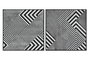 DKD Home Decor Cuadro Lienzo Abstracto 3D Pack de 2 Surtido Blanco y Negro