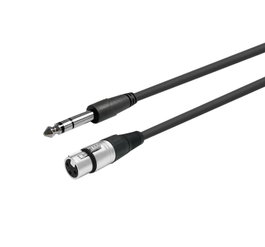 Vivolink Cable de Audio XLR Hembra a Jack Estéreo 6.35mm, 10 Metros, Pro Audio TRS